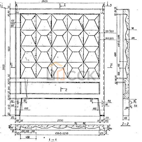 Плита забора ПО-2-2,5 (2500х180х3000) от ССК г.Самара