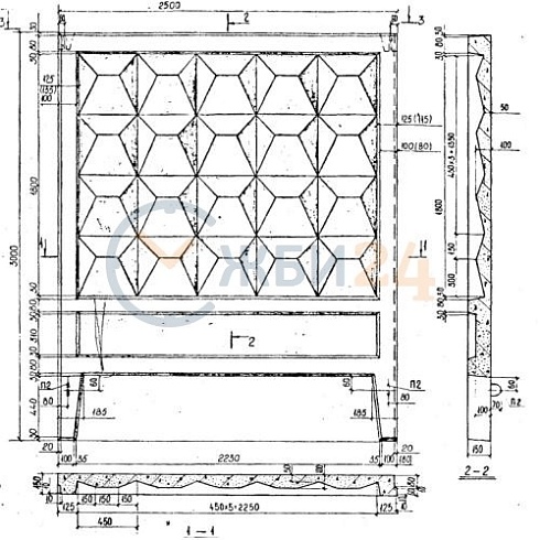 Плита забора ПО-2-2,5 (2500х180х3000) от ЖБИ 24 г.Самара