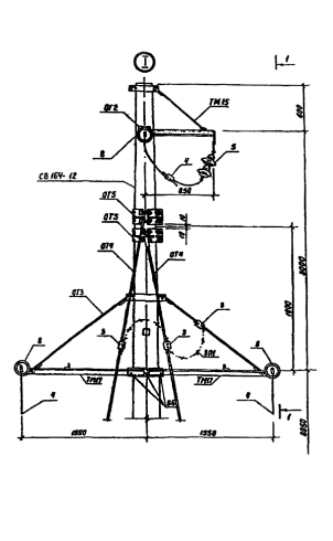 Концевая опора К16,4–1, серия 3.407.1–143 выпуск 4 от ССК г.Самара