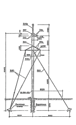 Анкерно-угловая бетонная опора АУБ35–1В, серия 3.407.1–163 выпуск 1